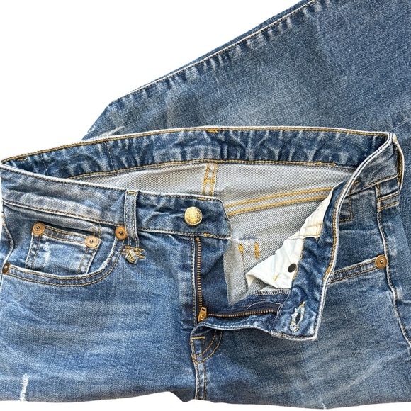 R13 Kate Skinny Denim Jean in Light Vintage Orion Blue Distressed Wash Size 28 - Picture 8 of 13